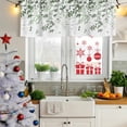 thumbnail image 5 of 2 Pack Sage Green Leaves Valances for Windows Bedroom Living Room Window Treatments, Summer Botanical Rod Pocket Valance Drapes Short Kitchen Curtains Over Sink 42"x18", 5 of 8