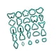 thumbnail image 2 of Kit de 25 cortadores de formas de arcilla polimérica, cortadores de aretes de arcilla para arcilla polimérica Verde, 2 of 9