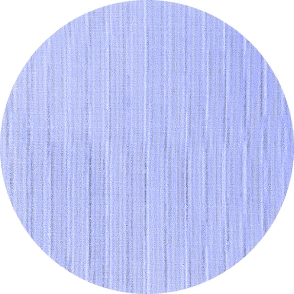 Ahgly Company Indoor Round Solid Blue Modern Area Rugs, 3' Round