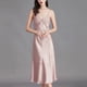 thumbnail image 2 of Gibobby Pijamas para mujer Camisón de tirantes de talla grande para mujer, camisón de seda de hielo de verano para mujer(Marina,M), 2 of 5