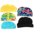 thumbnail image 1 of Gorro de natación para hombre y mujer, gorro de natación de pelo largo, gorro de natación para regalo, 5 uds., 1 of 7
