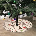 thumbnail image 2 of FMSHPON Eifel Tower Flowers Xmas Christmas Tree Skirt Stand Mat for Holiday Party Decoration Indoor Outdoor 48 inches, 2 of 3