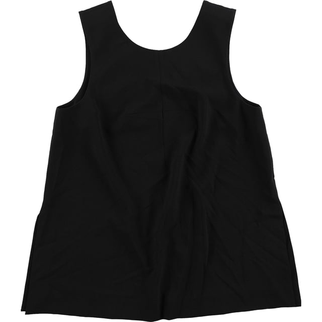Rachel Roy Blusa con abertura en la parte posterior para mujer, negro, mediano