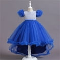 thumbnail image 2 of Otqutp Holiday Dresses for Baby Girls Kids Spring Girls Party Dress for Girls Colorful Kids Gown Girl Tulle Dresses Birthday Party Princess Children Princess Dress(Dark Blue,3-4 Years), 2 of 5
