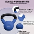 thumbnail image 2 of Mikolo Cast Iron Kettlebell Vinyl Coated Strength Training Kettlebells for Exercises, Fitness, Full Body Workout Equipment,Wide Grip Handle & Flat Bottom Ergonomic kettlebell sets for Home Gym 10 LB, 2 of 8