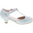 thumbnail image 6 of Link Jemma-12K Girls Youth Pageant Jewel Rhine Stone Mary Jane High Heel Dress Shoes, 6 of 7