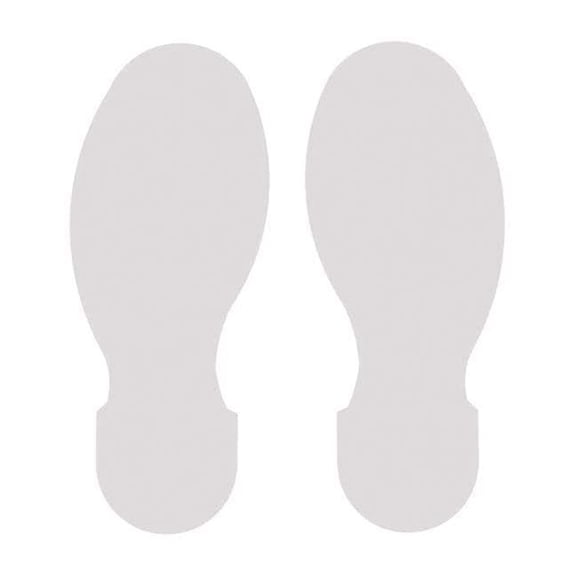 Brady Floor Tape,White,3.5 inx10 in,Foot,PK10 104411