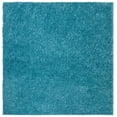 thumbnail image 2 of SAFAVIEH August Carlene Solid Plush Shag Area Rug, Turquoise, 9' x 9' Square - Large - Modern Design, Turquoise, Non-Shedding & Easy Cleaning, Ultra Plush Thick Pile, Ideal for Living Room, Bedroom, 2 of 10