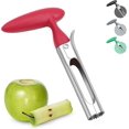 thumbnail image 1 of Descorazonador de manzanas, con mango de ABS, hoja de grado alimenticio con dientes afilados de acero inoxidable, rojo_ kaili Sencillez, 1 of 5