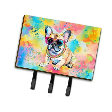 Carolines Treasures DAC2507TH68 9 x 6 in. Unisex French Bulldog Hippie Dawg Leash or Key Holder