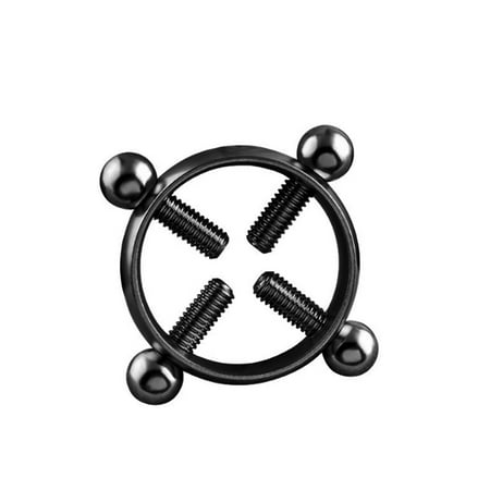 Fashionable Anti-Rust Circular Nipple Ring Adjustable Shields Screw Body Piercing Jewelry