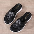 thumbnail image 4 of Sandalias Cuña Tobogan Plataforma Mujeres Cross Con Soporte Toe Abierto para Interiores, 4 of 8