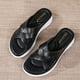 thumbnail image 4 of Sandalias Cuña Tobogan Plataforma Mujeres Cross Con Soporte Toe Abierto para Interiores, 4 of 8
