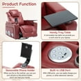 thumbnail image 5 of Churanty PU Power Recliner for Adults,Swivel Home Theater Recliner with Cup Holder, Surround Sound and Hidden Arm Storage, 5 of 24