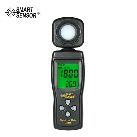 SMART SENSOR Mini Digital Lux Meter LCD Display Handheld Illuminometer Luminometer Photometer Luxmeter Light Meter 0-200000 (Best Handheld Light Meter)
