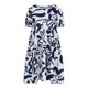 thumbnail image 3 of Vestido de Manga Corta para las Mujeres Moda Vestido de Cuello Redondo de Impresión Casual, Vestido de Verano Ligero, 3 of 6