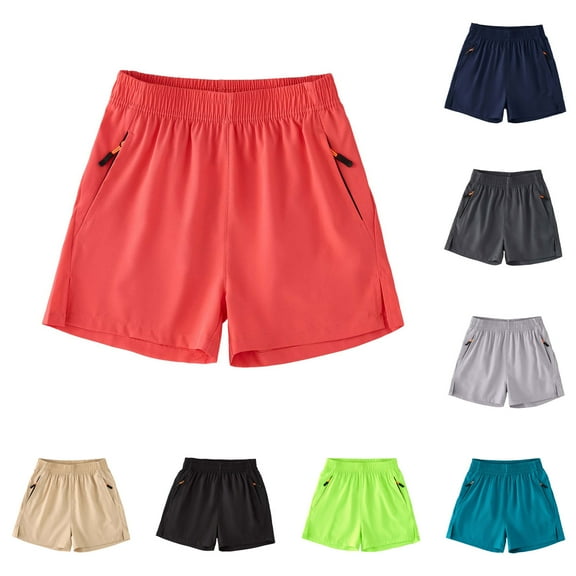 Toddler Gingham Pants Cotton Boys School Uniform Golf Shorts Pull On Preppy Shorts Kids Clothes with Pockets Boy's Quick Dry Running Shorts Summer Pull-On Shorts for Outdoor Camping Hiking