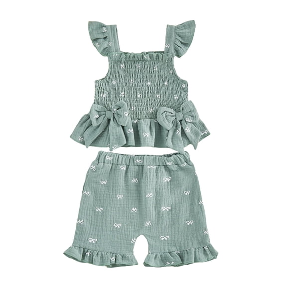 GXWEA Baby Clothes For Girls 3T Girl Clothes Toddler Girl Clothes Baby Girl Summer Outfits Sleeveless Shirts Tops Shorts Set For Girl Clothing