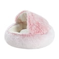 thumbnail image 2 of LiMimmuu Pet Bed Pet Sleeping Bag Warm Pet Bed Pet Bed Round Long Plush Soft Semi-closed Elastic Solid Color Warm Small Dog Puppy Cave House Pet Supplies Pet Cave, 2 of 5