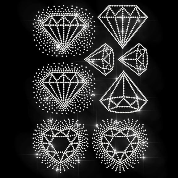 Rhinestone Diamond Hearts Iron on Sticker Gradient Diamond Hotfix Transfer Decal Crystal Heat Transfer Patch Bling Clothing Repair Applique for T-Shirts Hat Jacket Garments Bags DIY Decor
