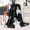 thumbnail image 2 of Spooky Halloween Silhouette Pattern Blanket,Comfortable Soft Flannel Throw Blanket,All Season,Warm Lightweight Blankets for Sofa Bed Couch Living Room Chair,60"x80", 2 of 4