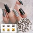 thumbnail image 2 of Lubelski 200Pcs/Set Clou Rivet Paillettes Effet 3D Non-Fading Rivet Métal Art Décoration Charme Punk Rue pour Manucure, 2 of 7