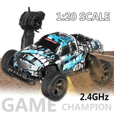2.4GHz 1:20 Remote Control Toy Car RC Electric Monster Truck OffRoad Vehicle For Children Kids Boys Gift (with Car Battery/Charger/Screwdriver)