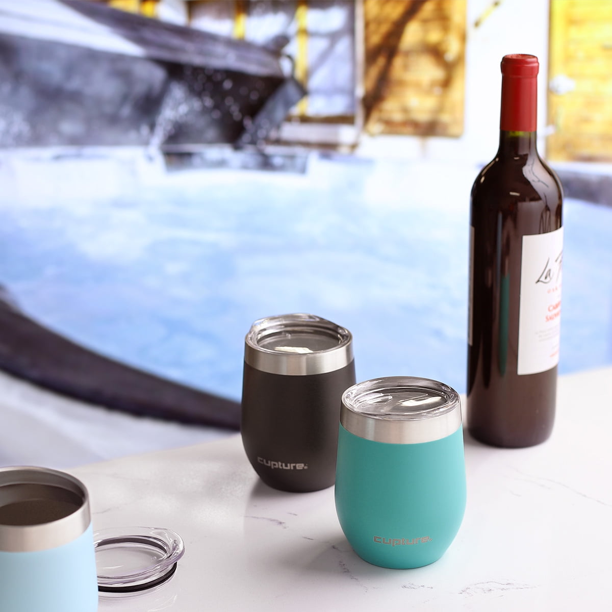 12oz Steemless Wine Glass Insulated Tumbler – Mud Hog Designs