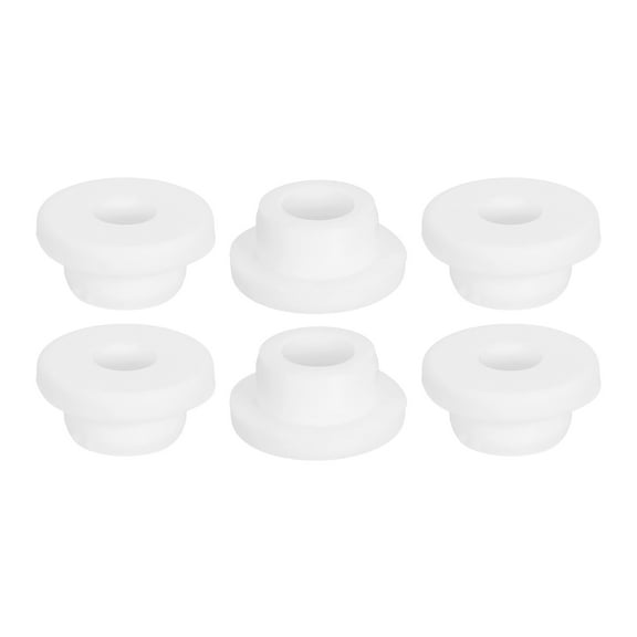 Uxcell 6Pack Rubber Grommets 22mm Drill Hole, 13mm ID White Hole Plug Grommet