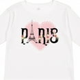 thumbnail image 4 of Inktastic Paris Pink Heart Eiffel Tower with Flowers Boys or Girls Long Sleeve Toddler T-Shirt, 4 of 5