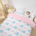 thumbnail image 3 of jejeloiu Watercolor Octopus Bow Twin Duvet Cover For Girls,Coquette Coastal Accent Twin Bedding,Light Blue,Pink Reversible,2pcs,1 Duvet Cover and 1 Pillowcase, 3 of 6