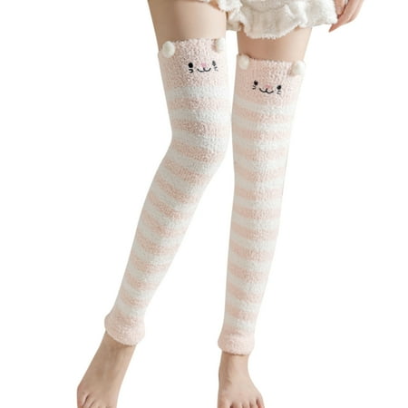 

yinguo thermal knee pads for womens coral socks stripe socks colorful lightweight socks casual socks winter socks funny socks