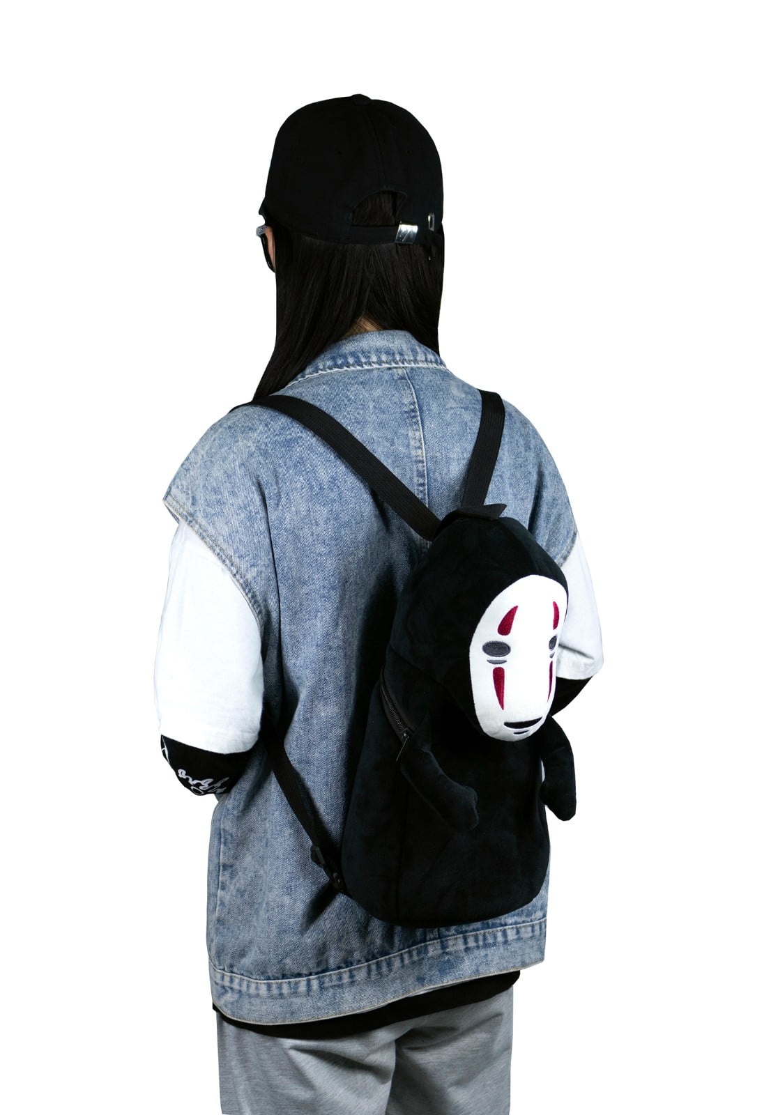 Roffatide Anime Spirited Away No Face Man Backpack Plush Cartoon Bag for  Teen Girl Boy Black Bag - Walmart.com