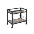 thumbnail image 6 of ACME Jorgensen Rectangular Wooden Serving Cart with 2 Shelves in Black, 6 of 27
