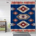 thumbnail image 2 of Aztec Southwest Shower Curtain, Ethnic Style Design Geometric Shower Curtain Set with Hooks, Spring Summer Waterproof Fabric Shower Curtains for Bathroom Decor, 72x72 Inch Bath Curtain, 2 of 6