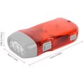 thumbnail image 3 of Yazoeia Hand Crank Flashlight, Crank Flashlights for Emergencies ABS Flashlights for Emergencies with Three LED Bulbs for Outdoor Emergency (red with blue) CJC912-121262, 3 of 8