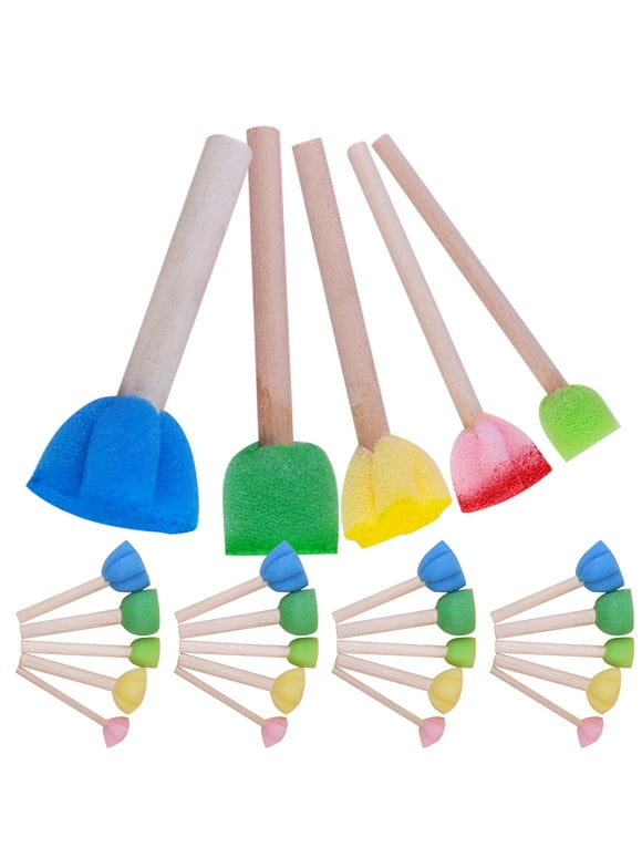 25 Pcs Painting Sponge Brush Tools Gifts for Painters Craft Projects Art Crafts Child