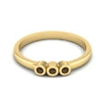 thumbnail image 1 of Round Shape Smoky Quartz Stackable Women Ring 925 Sterling Silver Gold Vermeil Delicate Jewelry, 1 of 4
