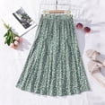 thumbnail image 6 of Ruyang Midi Skirts for Teen Girls Print A Line Elastic Waist Half Body Dresses Summer Casual Loose Boho Beach Vacation Dresses, 6 of 9