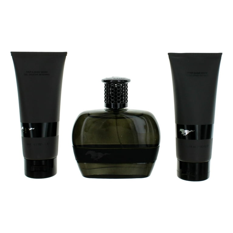 Mustang Black Gift Set for Men, oz Cologne Spray, Body Wash