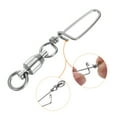 thumbnail image 5 of Fishing Snap Swivels, 15lbs Stainless Steel Ball Bearing Tackle 50 Pack, 5 of 6