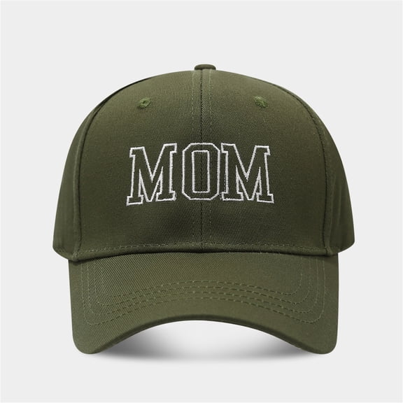 WHEANG Retro Denim Baseball Cap for Women Men Classic Washed MOM Letter Pattern Cap Adjustable Lightweight Old Dad Hat Vintage Pre-Curved Visor Breathable Baseball Hat Green M