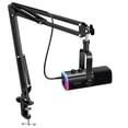 thumbnail image 1 of FIFINE Juego de micrófono para juegos XLR/USB, micrófono dinámico para PC para transmisión de podcasts, kit de micrófono RGB para computadora con soporte de brazo, botón de silencio, conector para aur, 1 of 5