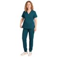 thumbnail image 1 of Set de exfoliación médica Sumincarly, pantalones deportivos con cuello en V, color verde Hunter, 1 of 6