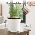 thumbnail image 3 of Maceta Cónica Elly Décor Color Blanco 13 L con Drenaje Roscable y Protección UV para Interior y Exterior, 3 of 5