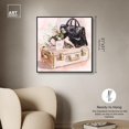 thumbnail image 5 of Dainty Flowers and Purse Luggage Framed High-Gloss Acrylic Glass Wall Art Glam Art by Art Remedy, Black Frame, 30 x 30, 5 of 7