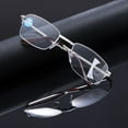 thumbnail image 6 of Reading Glasses for Women Men Under $10, Blue Light Blocking Progressive Bifocal, Foldable Metal Frame, Computer Readers - Anti Glare Multifocus with Smart Focus Transition,Magnification3.0 Silver, 6 of 8