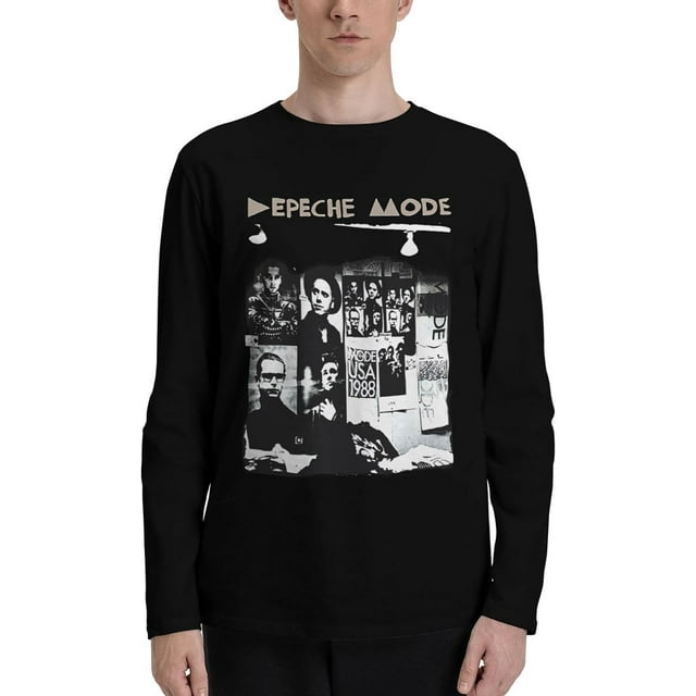 Depeche Music Mode Youth Mens Long Sleeve Round Neck Comfortable Soft Fashion Funny Tees