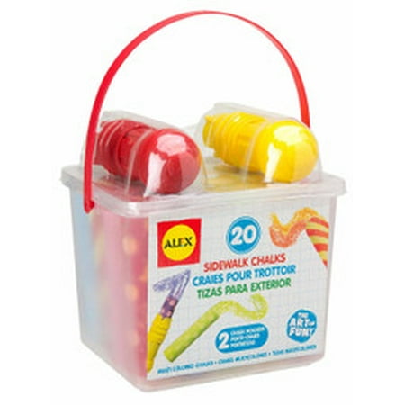 ALEX Toys Artist Studio 20 Sidewalk Chalks with 2 Holders