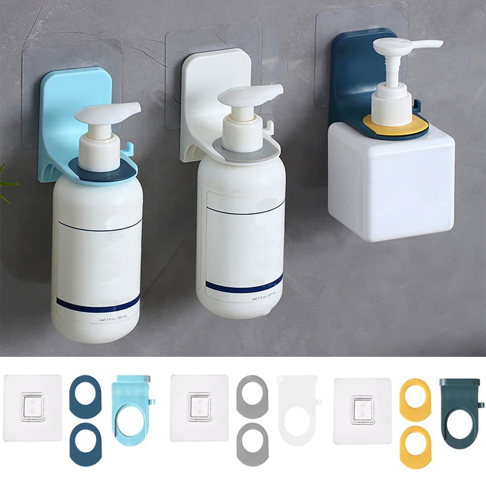 Travelwant 3 Sets Shower Gel Bottle Rack Hook Self Adhesive Wall